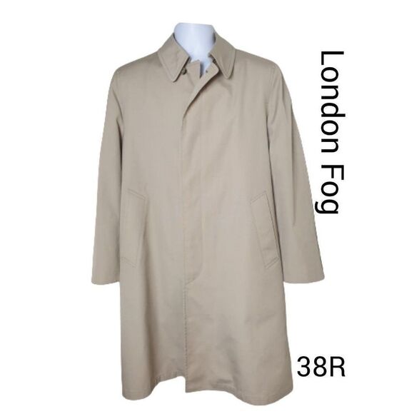 Vintage London Fog Trench Coat 38R Maincoat with Removeable Liner Rare 70's - Picture 1 of 11